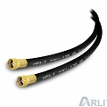 ARLI Cable plug F - plug F GOLD 1m 135dB  Black /11158/